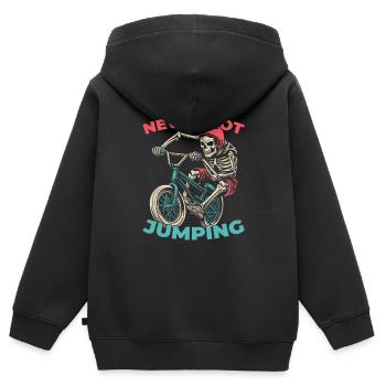 Bmx Bmx Biker - Kids Premium Organic Zip-up Hoodie - black - Back - AI Model Kid Male (0cm)
