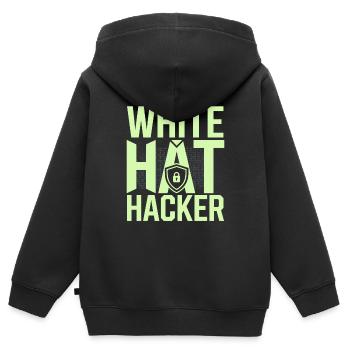 Ethisches Hacking Cybersicherheit Digitale - Kinder Premium Organic Zip Hoodie - Schwarz - Hinten - AI Model Kid Male (0cm)