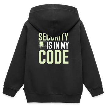 Ethisches Hacking Cybersicherheit Digitale - Kinder Premium Organic Zip Hoodie - Schwarz - Hinten - AI Model Kid Male (0cm)
