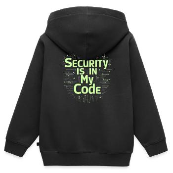 Ethisches Hacking Cybersicherheit Digitale - Kinder Premium Organic Zip Hoodie - Schwarz - Hinten - AI Model Kid Male (0cm)