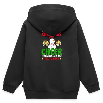 Weihnachten Cheerleader Weihnachtsstimmung Laut Hören - Kinder Premium Organic Zip Hoodie - Schwarz - Hinten - AI Model Kid Male (0cm)