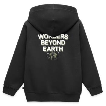 Exploration spatiale Découverte cosmique - Sweat Premium à capuche zippé enfant bio - noir - Dos - AI Model Kid Male (0cm)