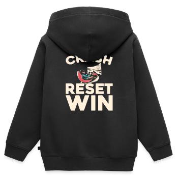 Sim Racing - Sweat Premium à capuche zippé enfant bio - noir - Dos - AI Model Kid Male (0cm)