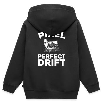Sim Racing - Sweat Premium à capuche zippé enfant bio - noir - Dos - AI Model Kid Male (0cm)