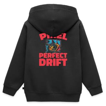 Sim Racing - Sweat Premium à capuche zippé enfant bio - noir - Dos - AI Model Kid Male (0cm)