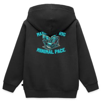 Sim Racing - Sweat Premium à capuche zippé enfant bio - noir - Dos - AI Model Kid Male (0cm)