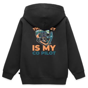 Sim Racing - Sweat Premium à capuche zippé enfant bio - noir - Dos - AI Model Kid Male (0cm)