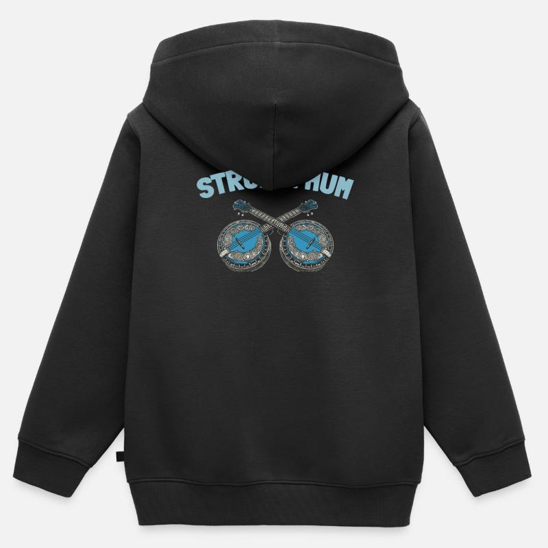 Banjo - Sweat Premium à capuche zippé enfant bio - noir