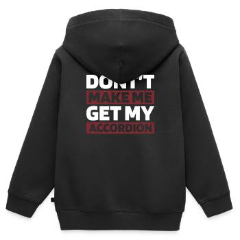 Akkordeon - Kinder Premium Organic Zip Hoodie - Schwarz - Hinten - AI Model Kid Male (0cm)