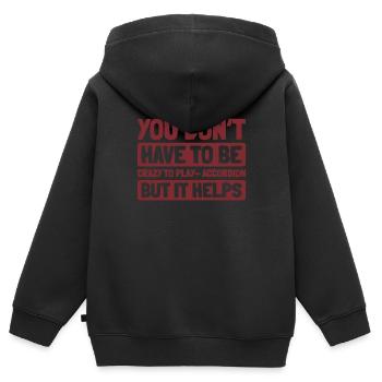 Akkordeon - Kinder Premium Organic Zip Hoodie - Schwarz - Hinten - AI Model Kid Male (0cm)