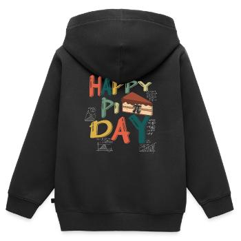 Célébrez le Pi Day avec le design Happy Pi Day - Sweat Premium à capuche zippé enfant bio - noir - Dos - AI Model Kid Male (0cm)