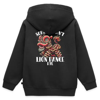 Lion Dance Chinesisches Neujahr Löwentanz - Kinder Premium Organic Zip Hoodie - Schwarz - Hinten - AI Model Kid Male (0cm)