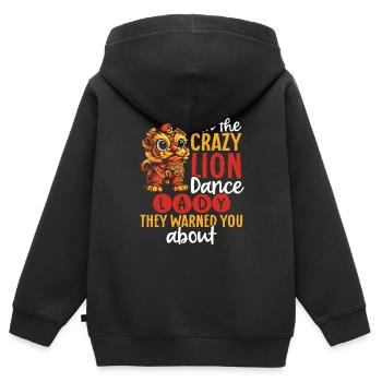 Lion Dance Chinesisches Neujahr Löwentanz - Kinder Premium Organic Zip Hoodie - Schwarz - Hinten - AI Model Kid Male (0cm)