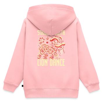 Lion Dance Chinesisches Neujahr Löwentanz - Kinder Premium Organic Zip Hoodie - Rosa - Hinten - AI Model Kid Female (0cm)