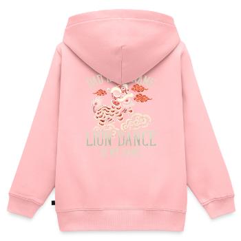 Lion Dance Chinesisches Neujahr Löwentanz - Kinder Premium Organic Zip Hoodie - Rosa - Hinten - AI Model Kid Female (0cm)