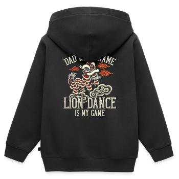 Lion Dance Chinesisches Neujahr Löwentanz - Kinder Premium Organic Zip Hoodie - Schwarz - Hinten - AI Model Kid Male (0cm)