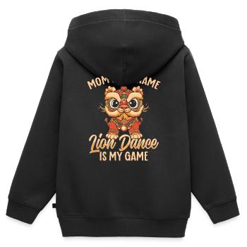 Lion Dance Chinesisches Neujahr Löwentanz - Kinder Premium Organic Zip Hoodie - Schwarz - Hinten - AI Model Kid Male (0cm)