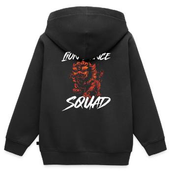 Lion Dance Chinesisches Neujahr Löwentanz - Kinder Premium Organic Zip Hoodie - Schwarz - Hinten - AI Model Kid Male (0cm)