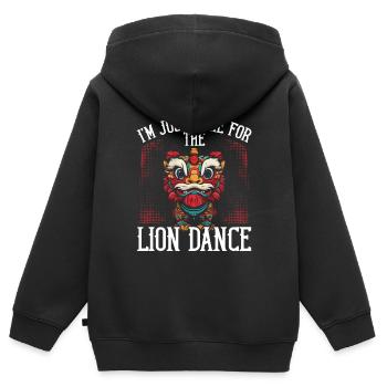 Lion Dance Chinesisches Neujahr Löwentanz - Kinder Premium Organic Zip Hoodie - Schwarz - Hinten - AI Model Kid Male (0cm)