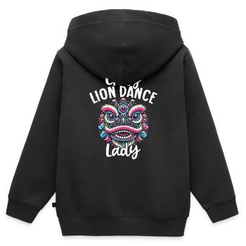 Lion Dance Chinesisches Neujahr Löwentanz - Kinder Premium Organic Zip Hoodie - Schwarz - Hinten - AI Model Kid Male (0cm)