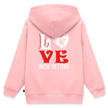 Love Irish Setter - Kids Premium Organic Zip-up Hoodie - rose - Back - AI Model Kid Female (0cm)