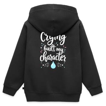Trennungsermächtigung, Selbstliebe, Neuanfänge - Kinder Premium Organic Zip Hoodie - Schwarz - Hinten - AI Model Kid Male (0cm)