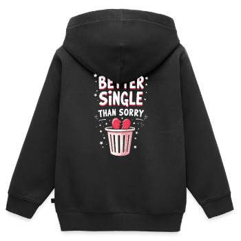 Séparation, autonomisation, amour de soi, nouveaux départs - Sweat Premium à capuche zippé enfant bio - noir - Dos - AI Model Kid Male (0cm)