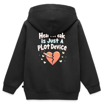 Séparation, autonomisation, amour de soi, nouveaux départs - Sweat Premium à capuche zippé enfant bio - noir - Dos - AI Model Kid Male (0cm)