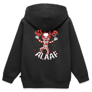 Kölle Alaaf Fasching Kölle Alaaf Clown - Sweat Premium à capuche zippé enfant bio - noir - Dos - AI Model Kid Male (0cm)