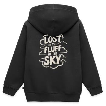 Wolkenblick, Entspannender Himmel, Verträumte - Kinder Premium Organic Zip Hoodie - Schwarz - Hinten - AI Model Kid Male (0cm)
