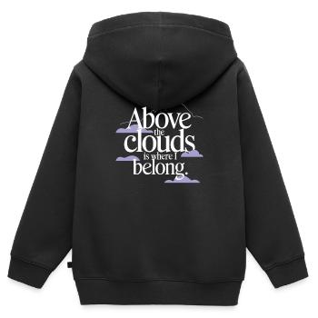 Wolkenblick, Entspannender Himmel, Verträumte - Kinder Premium Organic Zip Hoodie - Schwarz - Hinten - AI Model Kid Male (0cm)