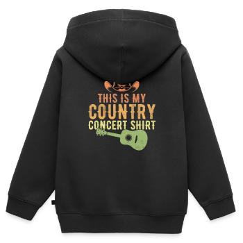 Das ist mein Country-Konzert-Musik-Song-Liebhaber - Kinder Premium Organic Zip Hoodie - Schwarz - Hinten - AI Model Kid Male (0cm)