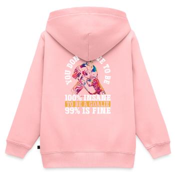 Eishockey Torwart Eishockey Torhüter - Kinder Premium Organic Zip Hoodie - Rosa - Hinten - AI Model Kid Female (0cm)