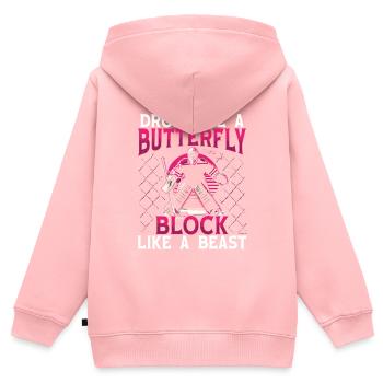 Eishockey Torwart Eishockey Torhüter - Kinder Premium Organic Zip Hoodie - Rosa - Hinten - AI Model Kid Female (0cm)