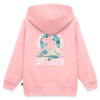 Eishockey Torwart Eishockey Torhüter - Kinder Premium Organic Zip Hoodie - Rosa - Hinten - AI Model Kid Female (0cm)