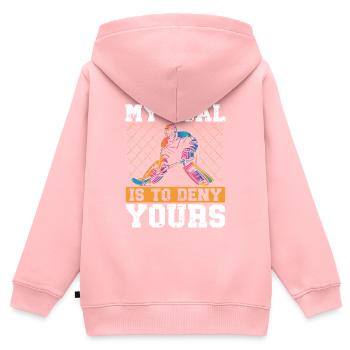 Eishockey Torwart Eishockey Torhüter - Kinder Premium Organic Zip Hoodie - Rosa - Hinten - AI Model Kid Female (0cm)