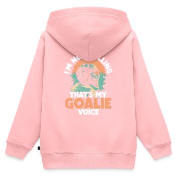 Eishockey Torwart Eishockey Torhüter - Kinder Premium Organic Zip Hoodie - Rosa - Hinten - AI Model Kid Female (0cm)