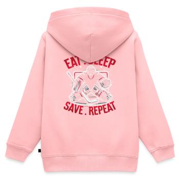 Eishockey Torwart Eishockey Torhüter - Kinder Premium Organic Zip Hoodie - Rosa - Hinten - AI Model Kid Female (0cm)