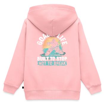 Eishockey Torwart Eishockey Torhüter - Kinder Premium Organic Zip Hoodie - Rosa - Hinten - AI Model Kid Female (0cm)