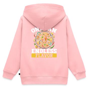 Paella Spanische Küche Meeresfrüchte - Kinder Premium Organic Zip Hoodie - Rosa - Hinten - AI Model Kid Female (0cm)