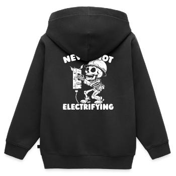Electrician Electronics Technician - Kids Premium Organic Zip-up Hoodie - black - Back - AI Model Kid Male (0cm)