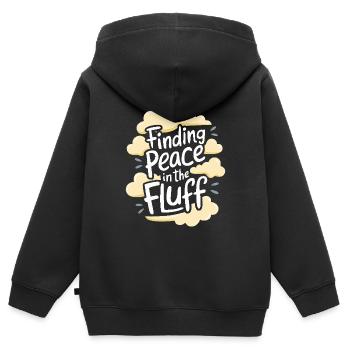 Wolkenblick, Entspannender Himmel, Verträumte - Kinder Premium Organic Zip Hoodie - Schwarz - Hinten - AI Model Kid Male (0cm)