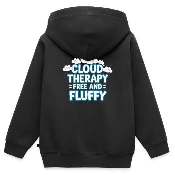 Wolkenblick, Entspannender Himmel, Verträumte - Kinder Premium Organic Zip Hoodie - Schwarz - Hinten - AI Model Kid Male (0cm)