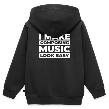 Konditor - Kinder Premium Organic Zip Hoodie - Schwarz - Hinten - AI Model Kid Male (0cm)