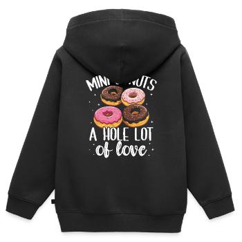 Donuts Donut - Kinder Premium Organic Zip Hoodie - Schwarz - Hinten - AI Model Kid Male (0cm)