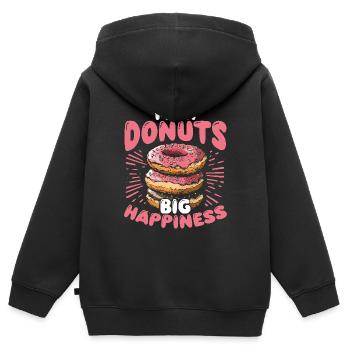 Donuts Donut - Kinder Premium Organic Zip Hoodie - Schwarz - Hinten - AI Model Kid Male (0cm)