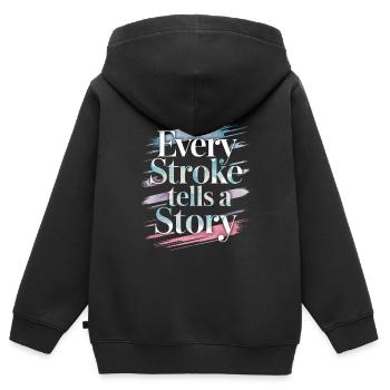 Passe-temps créatif pour les débutants dans le - Sweat Premium à capuche zippé enfant bio - noir - Dos - AI Model Kid Male (0cm)