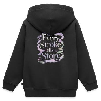 Passe-temps créatif pour les débutants dans le - Sweat Premium à capuche zippé enfant bio - noir - Dos - AI Model Kid Male (0cm)