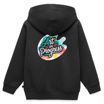 Passe-temps créatif pour les débutants dans le - Sweat Premium à capuche zippé enfant bio - noir - Dos - AI Model Kid Male (0cm)