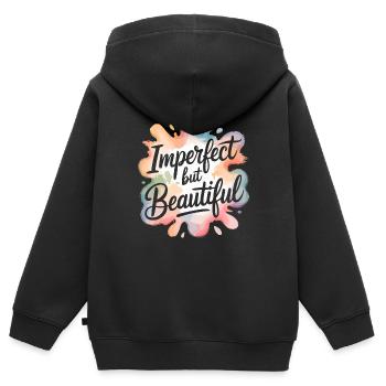 Passe-temps créatif pour les débutants dans le - Sweat Premium à capuche zippé enfant bio - noir - Dos - AI Model Kid Male (0cm)